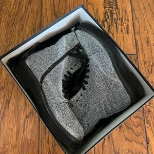 Barneys NewYork Silver Lurex Boots size 38